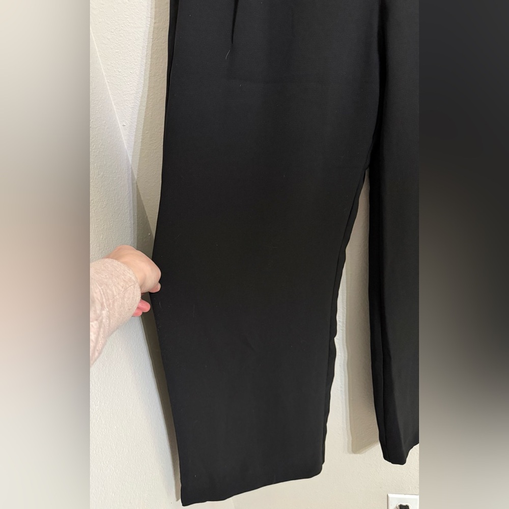 Francesca’s Black Wide Leg Pleated Trousers Womens Size L NWT - Picture 2 of 9
